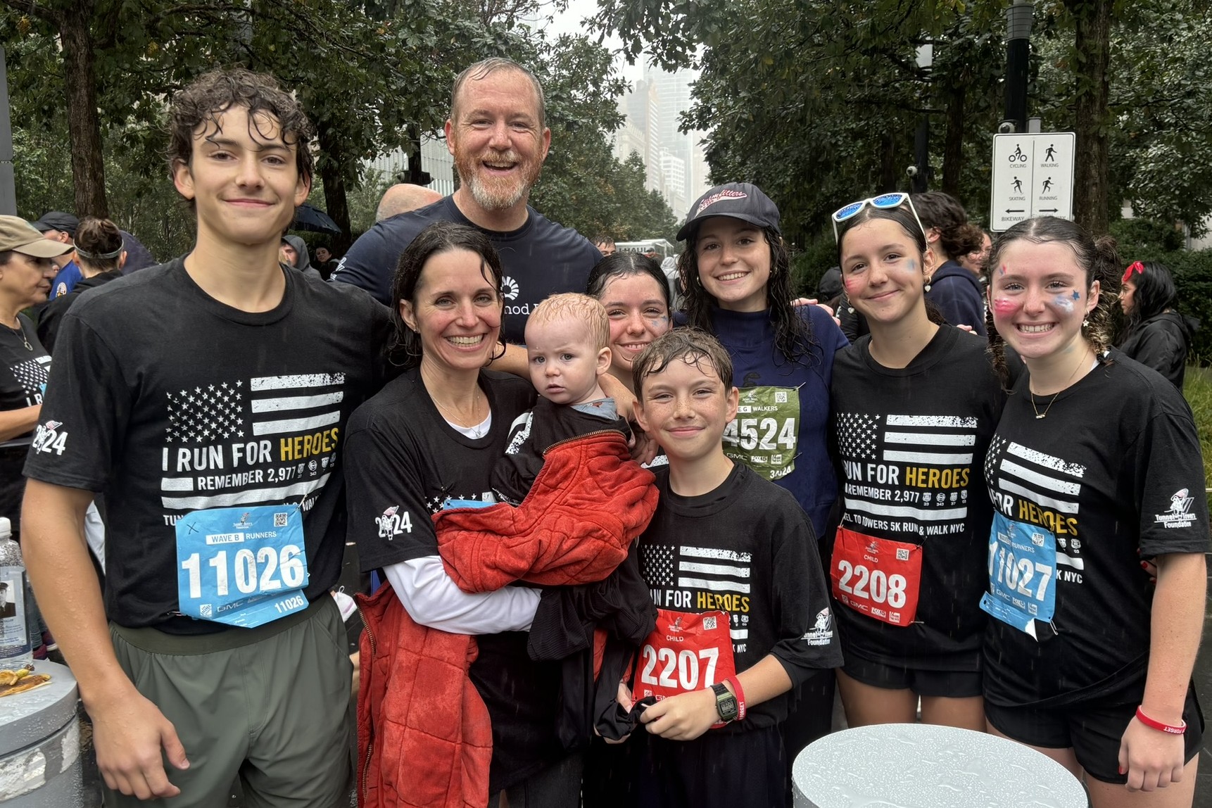 Seamus Flaherty with his family